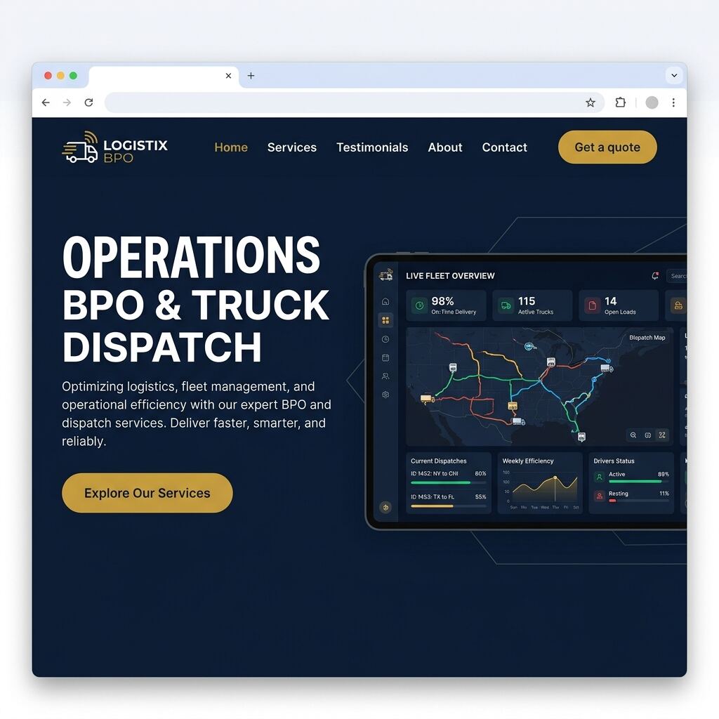 Website screenshot for Talk Ninja BPO and Dispatch platform